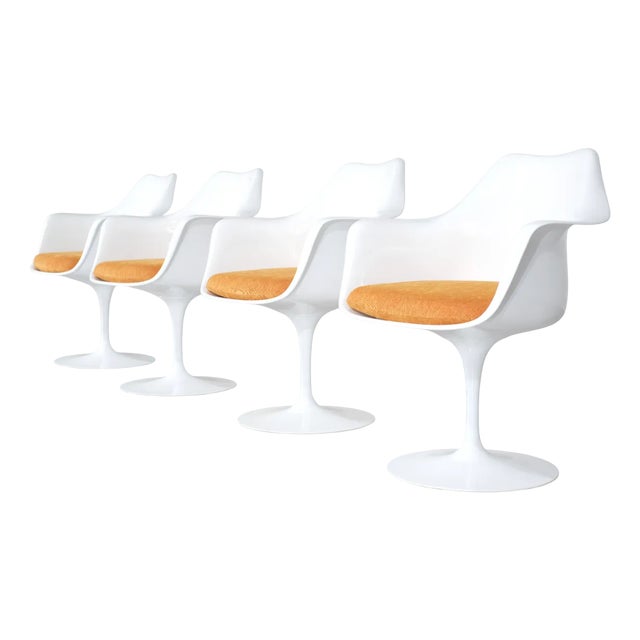 Tulip Non Pivoting Armchairs by Eero Saarinen for Knoll International, 1960s, Set of 4 For Sale