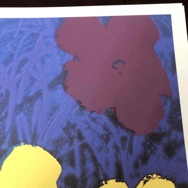 Yellow 1990s After Andy Warhol "Poppy Flowers" Lithograph For Sale - Image 8 of 11