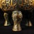Monumental Pair of Chinese Gilt Bronze Double-Gourd Censers With Dragon Handles For Sale - Image 10 of 10