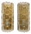 Glass and Brass Wall Lights by Carl Fagerlund for Orrefors, 1960, Set of 2 For Sale
