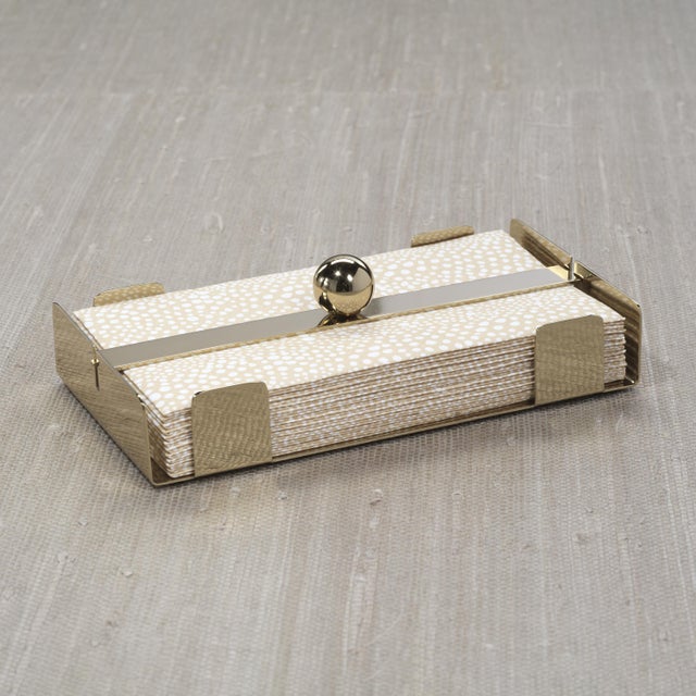 The Basso Napkin Holder combines sleek design with practical functionality. Crafted from steel in a polished finish, it...