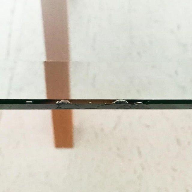 Wooden Dining Table with Glass Top For Sale - Image 13 of 18