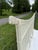 Vintage late 20th century bamboo Asian-style headboard in creamy white. Structurally solid headboard.