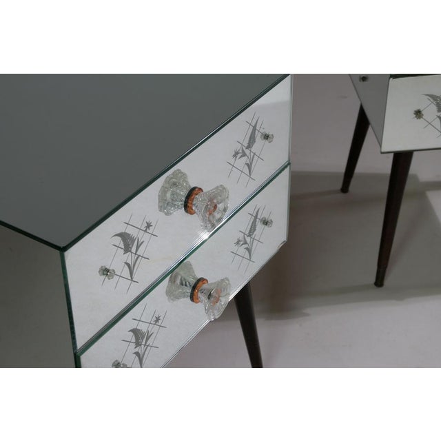Art Deco Mirrored Bedside Tables, 1950s, Set of 2 For Sale - Image 11 of 18