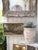 Charming French landscape painting, c 1940, oil on board, recently framed in wooden whitewashed floating frame. unsigned....