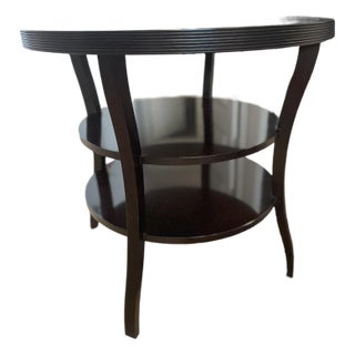 Barbara Barry for Baker Furniture Dark Mahogany Three Tier Side/Entry Table For Sale