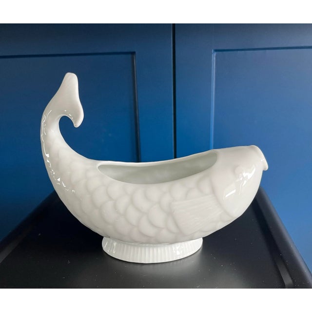 1980s French Porcelain Koi Boat by Dansk For Sale - Image 5 of 10