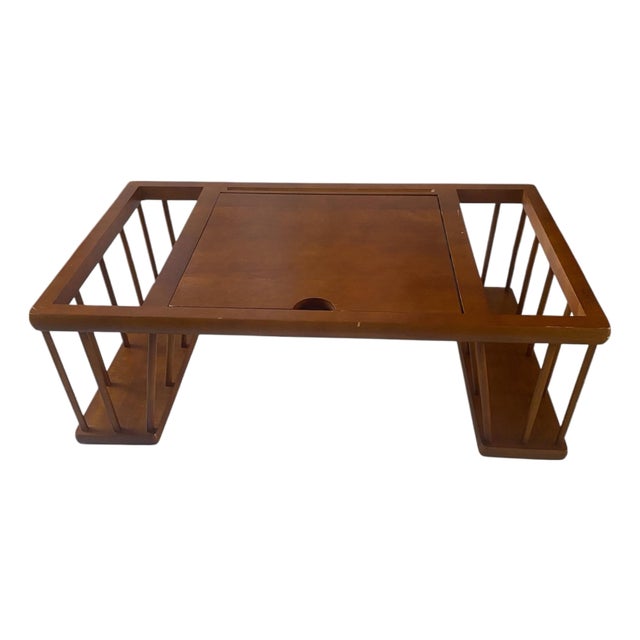 Mid-Century Modern Wooden Bed&Breakfast Serving Tray/Lap Desk/Magazine Rack For Sale