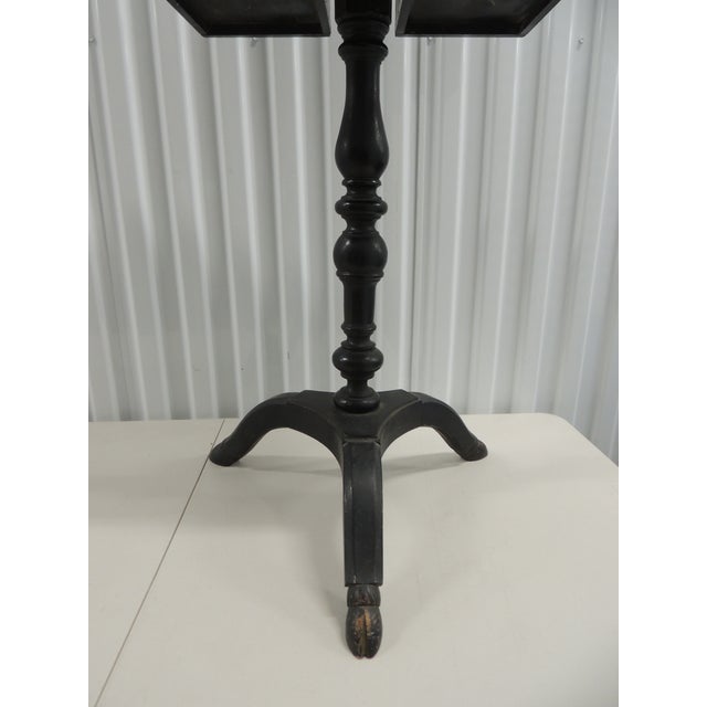 Vintage Black Lacquered Top Chinoiserie Style Tray Table For Sale - Image 12 of 14