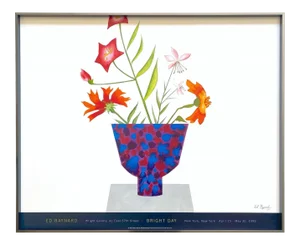 Ed Baynard Vintage 1999 Fine Art Lithograph Print Framed Modernist Exhibition Poster " Bright Day " 1998