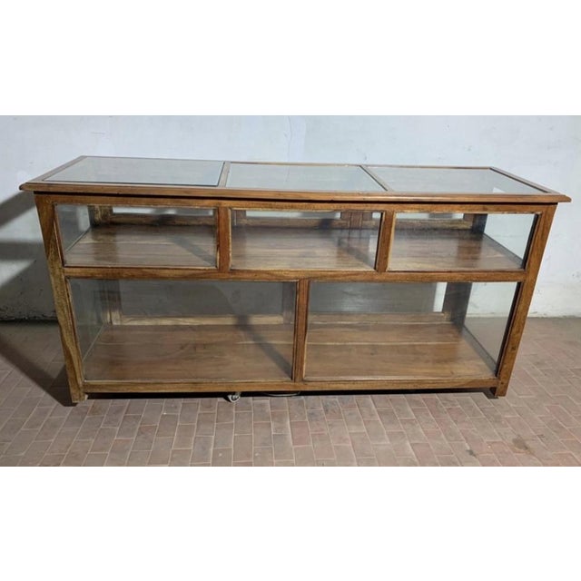 Vintage Exhibitor Counter in Teak For Sale - Image 6 of 12