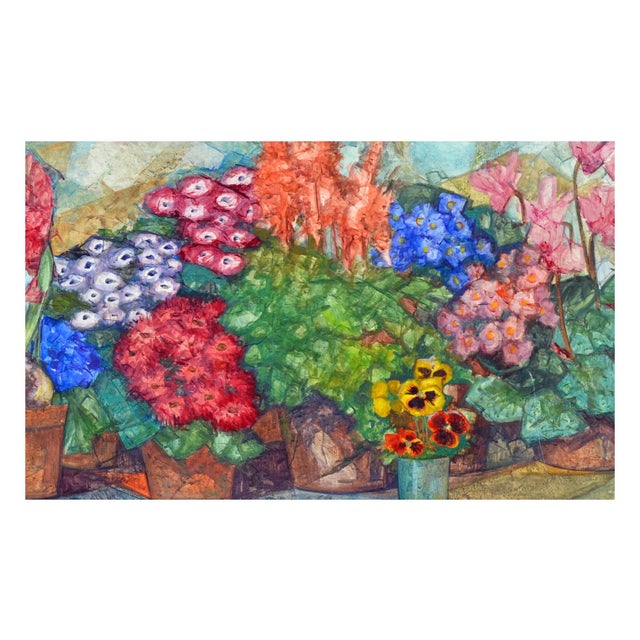 Impressionist "Spring Mix" - Colorful Floral Garden Still-Life by Gabriel Portoles Ascaso For Sale - Image 3 of 5