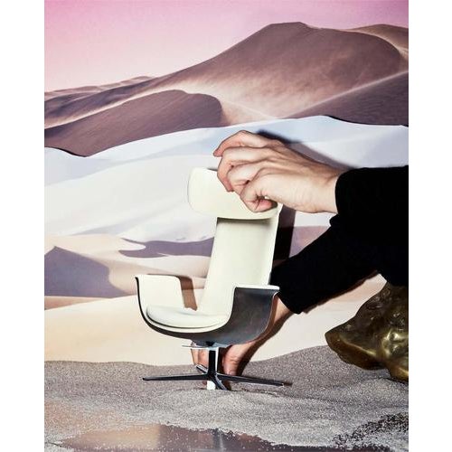 White Odyssey Armchair with Adjustable Headrest & Leather & Fabric Finish by Eugeni Quitllet for BD, 2023 For Sale - Image 6 of 8