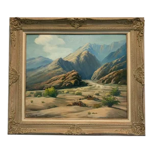 Late 20th Century Tahquitz Canyon Landscape Painting, Framed