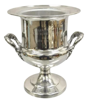 Late 20th Century English Regency Style Silver Plated Engraved Champagne Chiller Ice Bucket