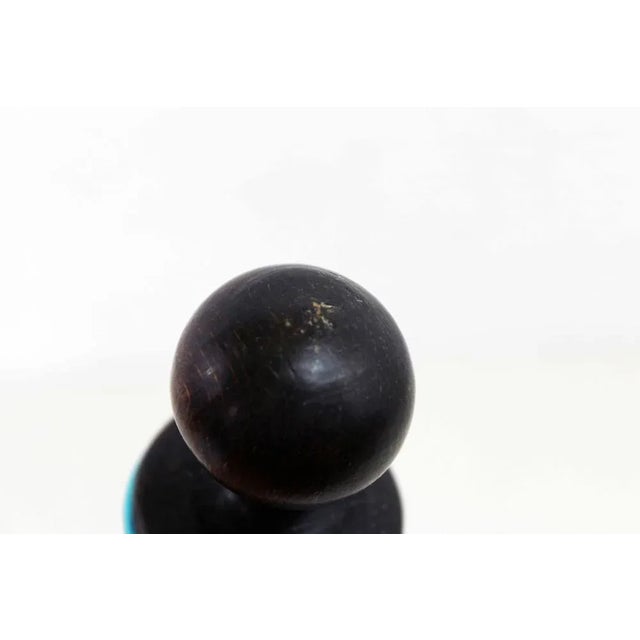 Vintage Blue Glass Bottle, 1970s For Sale - Image 6 of 10