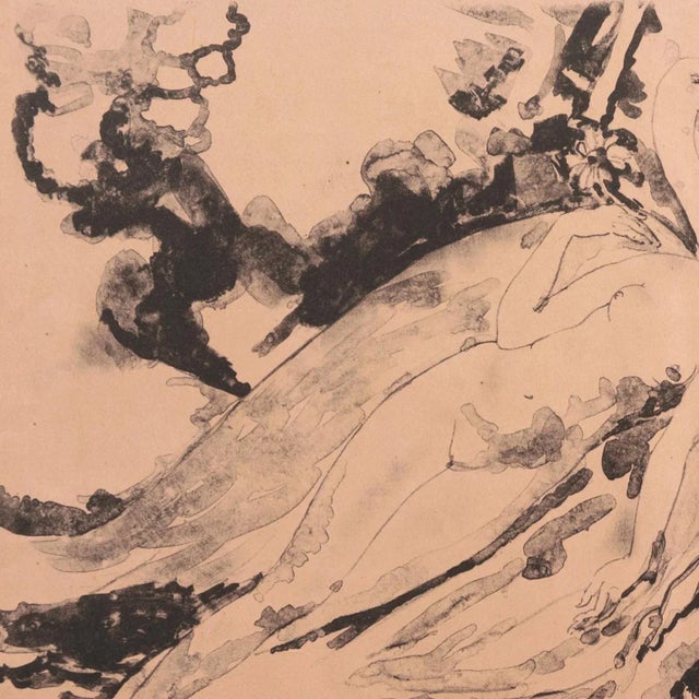 Paper 'Lida and the Swan' by Arthur B Davies, New York Armory Show, Ashcan School, New York Museum of Modern Art, Los Angeles County Museum of Art For Sale - Image 7 of 12