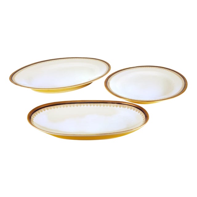 Oval Serving Plates from Johann Haviland Bavaria, Germany, Set of 3 For Sale