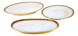 Oval Serving Plates from Johann Haviland Bavaria, Germany, Set of 3