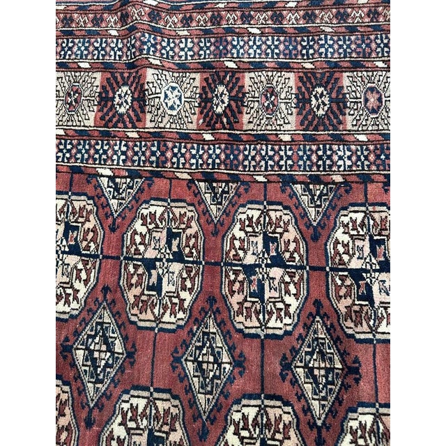 Purple Nice Antique Turkmen Bokhara Rug, 1890s For Sale - Image 8 of 18