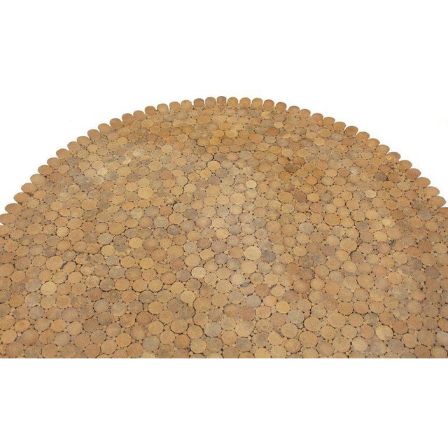 Mid-Century Modern McGuire Round Wheat Bamboo Sheaf Base Coffee Table For Sale - Image 9 of 12