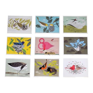 Vintage Charley Harper Diminutive Modernist Abstracted Bird Lithographs - Set of 9 For Sale