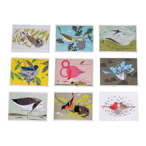 Vintage Charley Harper Diminutive Modernist Abstracted Bird Lithographs - Set of 9