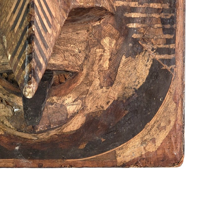 Wood Hand Made Paper Mache Tribal Bird Mask Sculpture Folk Art For Sale - Image 7 of 13