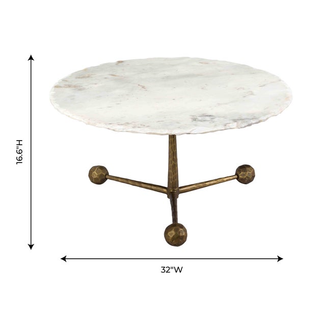Not Yet Made - Made To Order Orbital White Marble Cocktail Table For Sale - Image 5 of 6