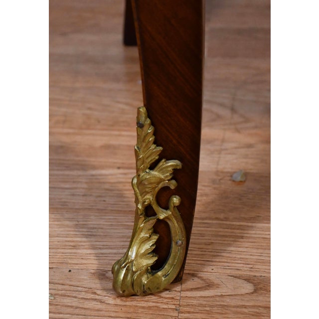 Wood 1910 Antique French Louis XV Satinwood Inlaid & Marble Top Commode / Dresser For Sale - Image 7 of 13