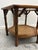 Brown 1970s Vintage Hexagonal Wooden End Table, Faux Bamboo Legs With Glass Top and Cane Bottom Shelf For Sale - Image 8 of 11