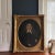 19th Century Victorian Portrait of Woman in Coved Wood and Gesso Gilt Frame. Oval Portrait of older woman. Deep set cove...