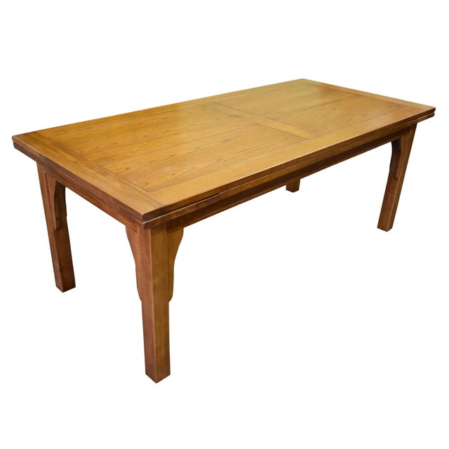 Mission Stow Leaf Dining Table - Light Oak For Sale - Image 4 of 9