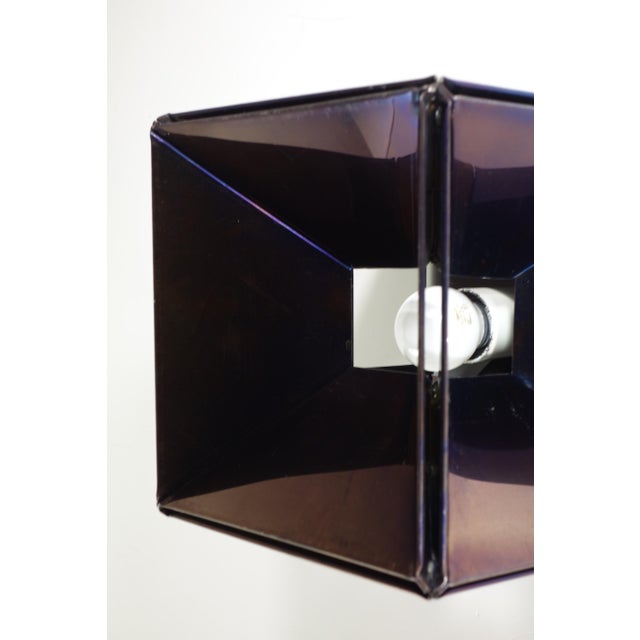 Metal Italian Space Age Sculptural Cube Metal Flush Lamp, 1960s For Sale - Image 7 of 8