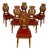 Italian Renaissance Style Chairs in Carved Walnut, Set of 6 For Sale