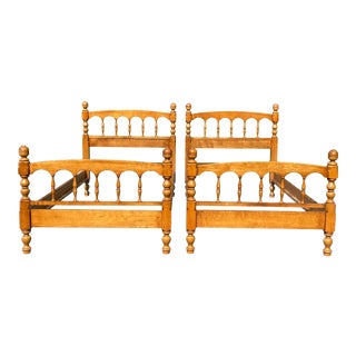 Solid Maple Twin Beds- a Pair For Sale
