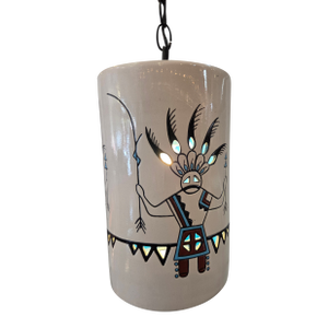 1960s Hopi Kachina Dancer Ceramic Hand Made Light Artist Signed Native Pueblo