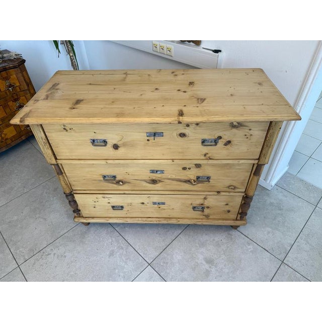 Gründerzeit Chest of Drawers in Spruce Softwood For Sale - Image 5 of 12