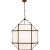 Morris Large Lantern in Antique Zinc with White Glass Designer: Suzanne Kasler Canopy: 4.75" Round Mounting: Chain Shade...