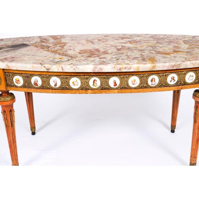 1950s Vintage French Giltwood Coffee Table with Marble Top, 1950s For Sale - Image 5 of 18