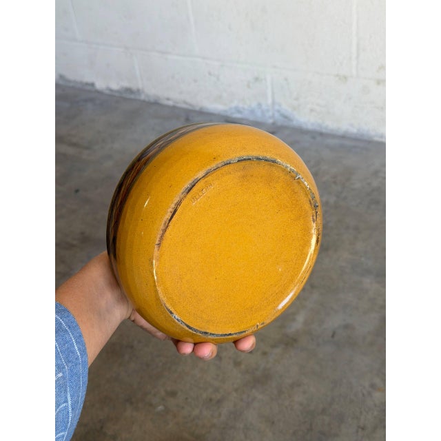 Yellow Lillerød Lervarefabrik Danish Ceramic Bowl 1960s Mid-Century Modern For Sale - Image 4 of 10