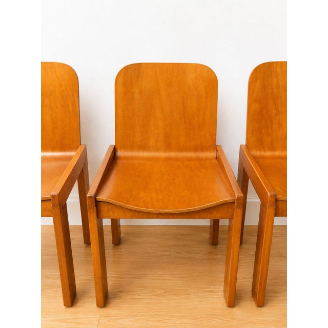 Vintage Bentwood Chairs attributed to Afra and Tobia Scarpa for Molteni, 1970s, Set of 6 For Sale - Image 13 of 18