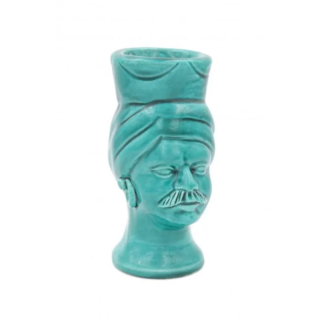 Griffin & Mata Turquoise of Calamosche from Crita Ceramiche, Set of 2 For Sale - Image 3 of 7