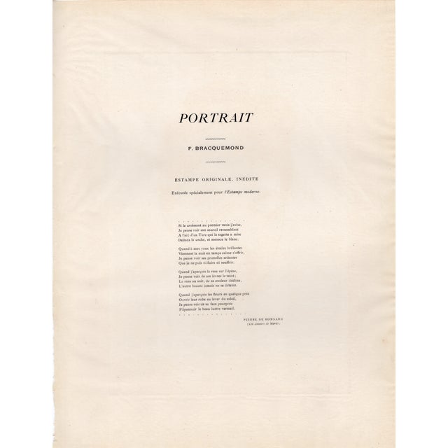 Marie Bracquemond, Portrait, 1899, Original Lithograph For Sale - Image 6 of 9