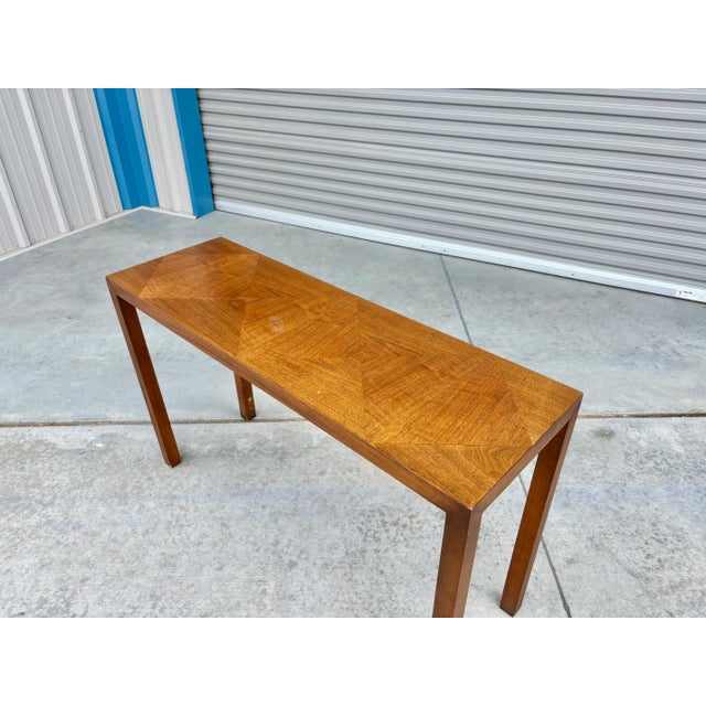 Brown 1960s Mid Century Walnut Console by Lane For Sale - Image 8 of 9