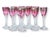 1920s Platinum & Cranberry Flash Stems, 11pcs For Sale In Los Angeles - Image 6 of 6