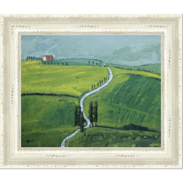 Textile Contemporary Tuscan Landscape (Original Oil Painting) For Sale - Image 7 of 9