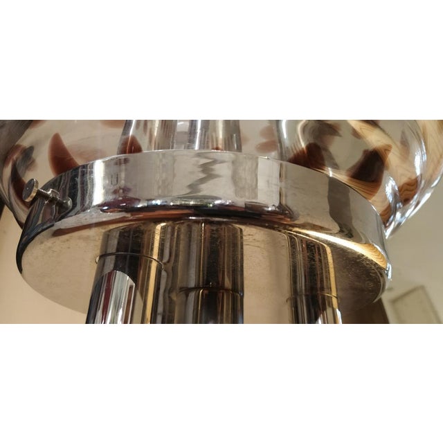 Floor Lamp in Steel and Murano Glass attributed to Mazzega, Italy, 1960s For Sale - Image 10 of 14