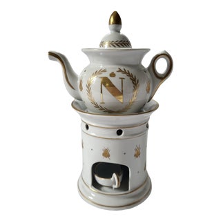 Antique 19th Century Napoleonic Porcelain Teapot, Paris, France For Sale