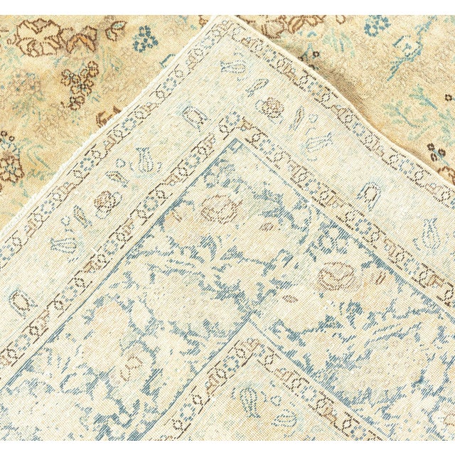 Late 19th Century Antique Persian Tabriz Botanic Handmade Wool Rug For Sale - Image 5 of 7